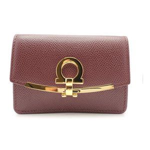Salvatore Ferragamo Leather Card Case Wallet